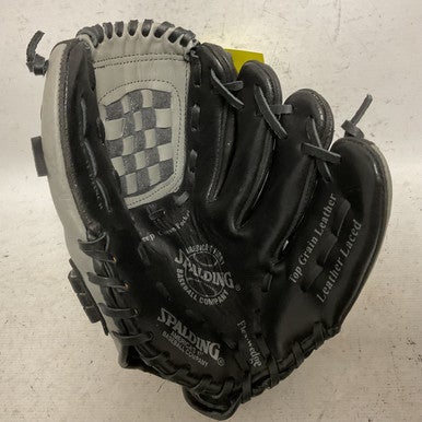 Used Spalding 18255 Baseball Glove RH Throw Black And Grey 11 1/2" 11855-S000196093
