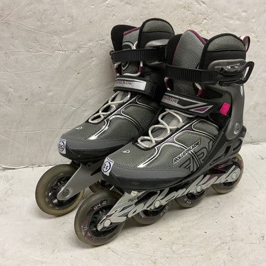 Used Rollerblade MACROBLADE 84 ALU W Senior Rec Fitness Skates Black Senior 8.5 11855-S000196088