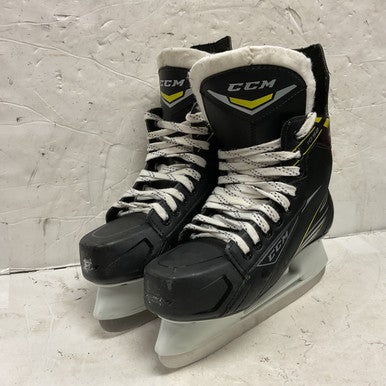 Used CCM TACKS 1092 Intermediate Hockey Skate White/Black/Yellow Intermediate 6.0 11855-S000196053
