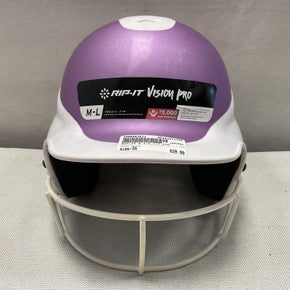 Used RIP-IT 6 1/2 - 7 3/8 Batting Helmet w/Mask White One Size 11490-S000267611