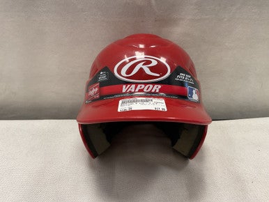 Used Rawlings 6 1/2 - 7 1/2 Batting Helmet No Mask Red One Size 11490-S000267609