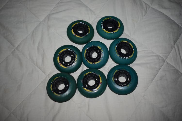 Kryptonics Alley Wheels, Set of 8, Green