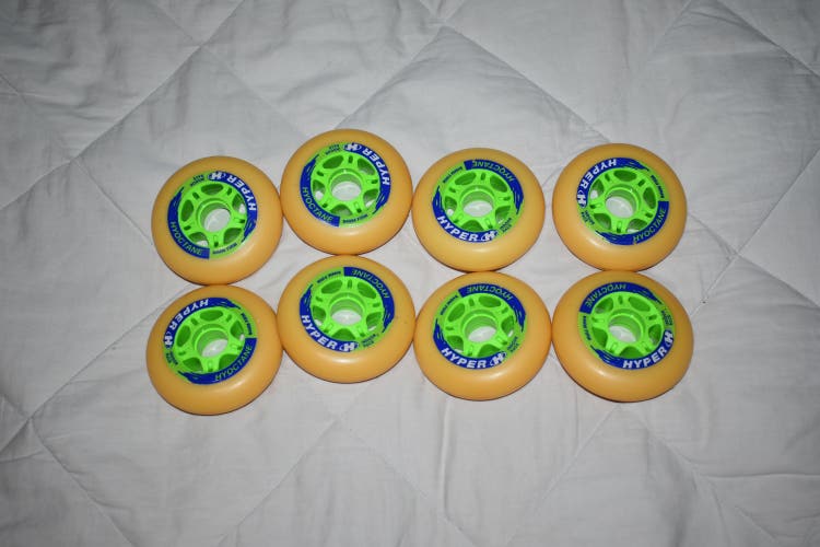 NEW - Hyper Hyoctane Indoor Race Wheels, 84mm Firm, Set of 8