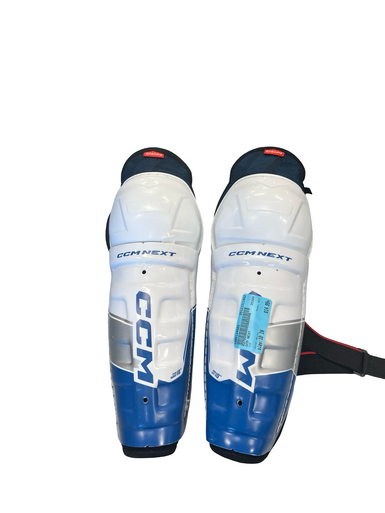 Used CCM NEXT Youth Shin Guards White 10" 11682-S000124502
