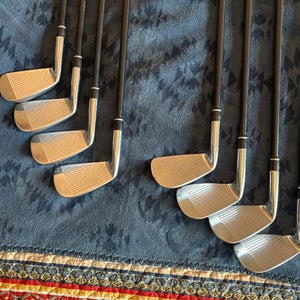 Men's 2003 Nike Forged Pro Combo Right Handed Iron Set Stiff Flex (9 Clubs) #3 - #9, PW, GW Graphite