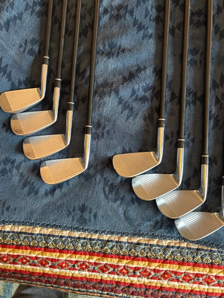 Men's 2003 Nike Forged Pro Combo Right Handed Iron Set Stiff Flex (9 Clubs) #3 - #9, PW, GW Graphite