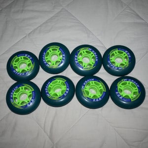 NEW - Hyper SGB Indoor Race Wheels, Green, 80mm, Set of 8