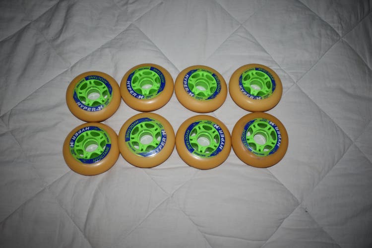 NEW - Hyper Hyoctane Firm Indoor Race Wheels, 80mm, Set of 8