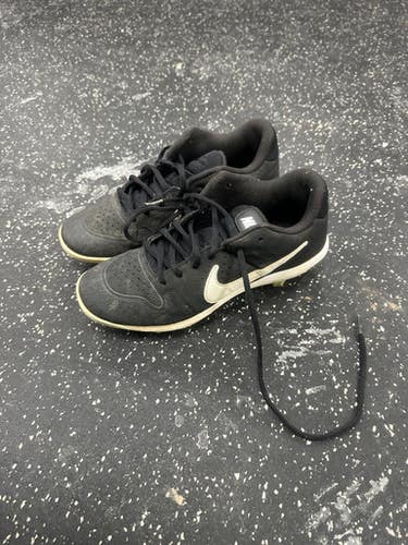 Used Nike ALPHA HUARACHE BB/SB Cleats Black Senior 5 11849-S000034397