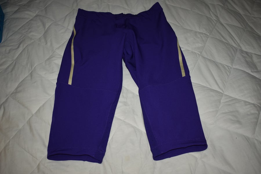NEW - Adidas A2 Knee Length Mid-Rise Softball Game Pants, Purple/Gold, Women's Medium