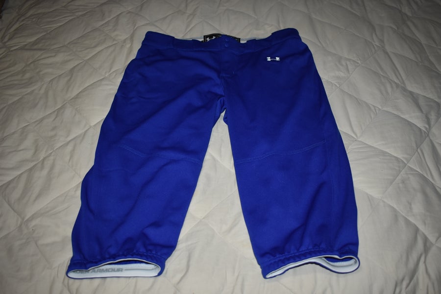 NEW - Under Armour Women's Softball Performance 3/4 Game Pant, Blue, Adult XL