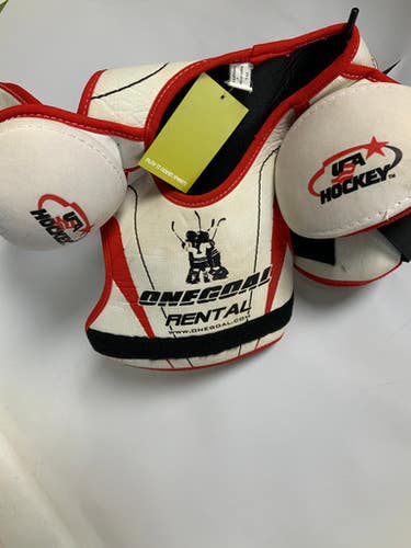 Used ONEGOAL USA HOCKEY Youth Shoulder Pads LG 11823-S000036334
