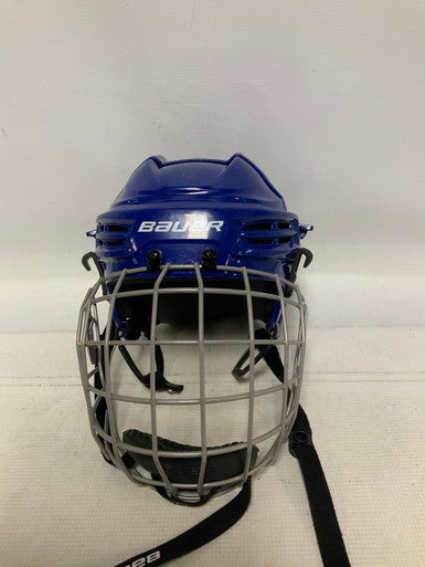 Used Bauer IMS 5.0 EXPIRED Helmet Cage Combo Royal Blue SM 11823-S000036332