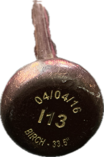 Used Rawlings 04/04/16 BB/SB Wood Bat 33 1/2" 10743-S000470818