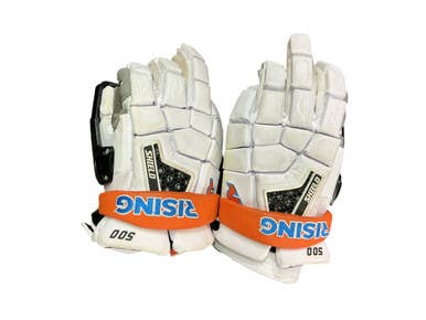 Used STX SHIELD 500 GOALIE Lacrosse Gloves Mens White 13" 10743-S000462250