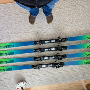 Men's 2022 Racing 191 cm Elan ACE GSX WC X Skis With Fischer Bindings Max Din 20 (Used) 2 Pairs