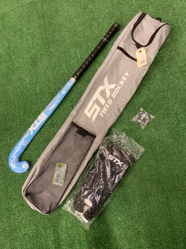 Blue STX HPR 50 Field Hockey Stick + Leg Guards (New)