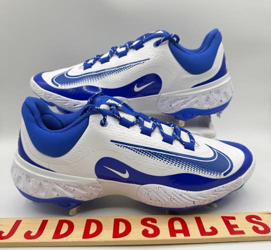 Nike Alpha Huarache Elite 4 Low Baseball White Hyper Blue FD2745-108 Men’s Sz 11