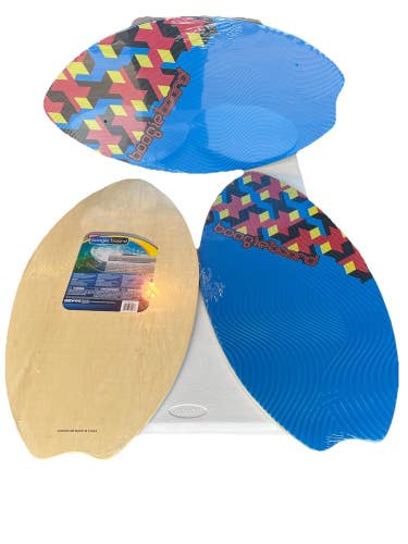 Pack Of 3x Wham-O Skim Board Wooden Surfing Water Body Boogie Board 35.5in NEW