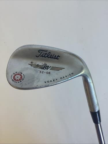 Titleist BV Vokey Spin Milled GW 52* Gap Wedge With Steel Shaft