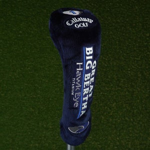 CALLAWAY GREAT BIG BERTHA HAWK EYE TITANIUM DRIVER HEADCOVER BLUE / WHITE