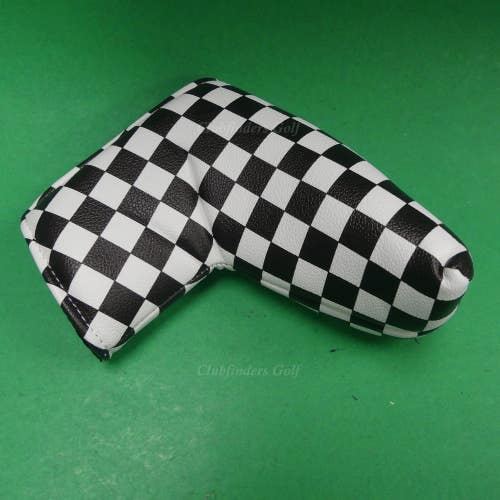 NEW Clubfinders Unbranded Checkered Magnetic Closure Putter Headcover