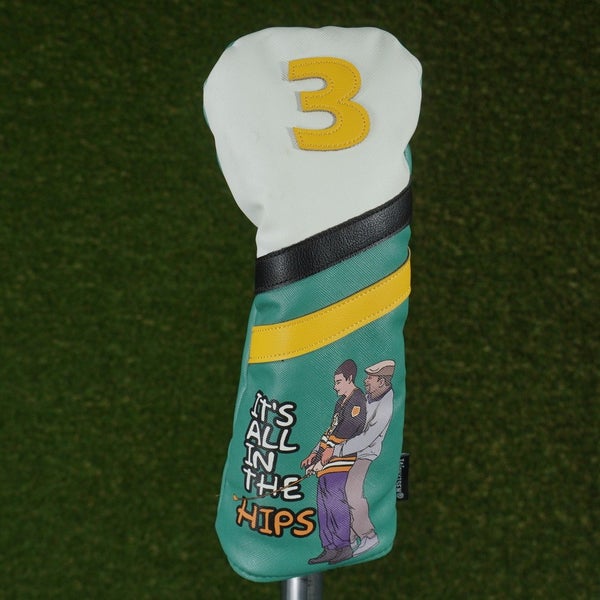 WONXISEN HAPPY GILMORE 3 WOOD HEADCOVER ALL IN THE HIPS EASIN' THE TENSION BABY