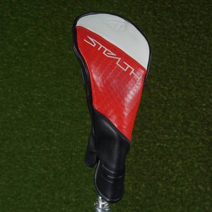 TAYLORMADE STEALTH 2 FAIRWAY WOOD HEADCOVER BLACK / RED / BLACK & CHANGEABLE #'S