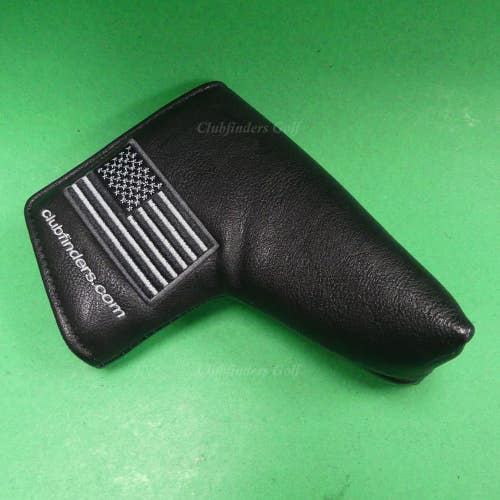NEW Clubfinders Unbranded USA Flag Black Magnetic Closure Blade Putter Headcover