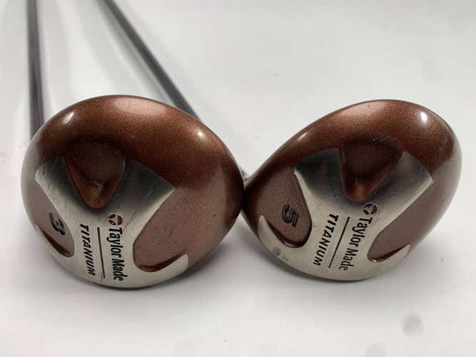 TaylorMade Ti Bubble 3 & 5 Fairway Wood Set 15* 18* Bubble S-90 Plus Mens RH