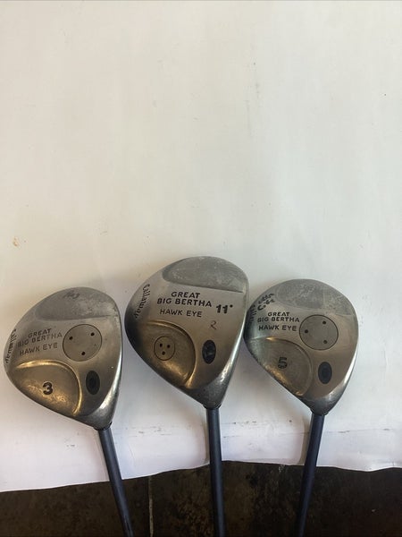 Callaway Great Big Bertha Hawkeye Fairway Woods Set 1-3-5 Regular Graphite Shaft