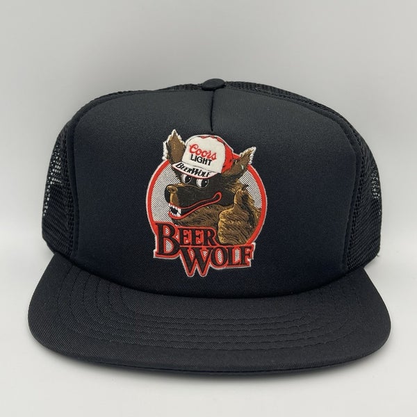 Vintage Coors Light Beer Wolf Trucker Hat Mesh Snapback Cap - NEW OLD STOCK