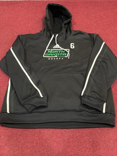 North Dakota Black Large Adult Unisex Adidas Hoodie (New) Item#ND6