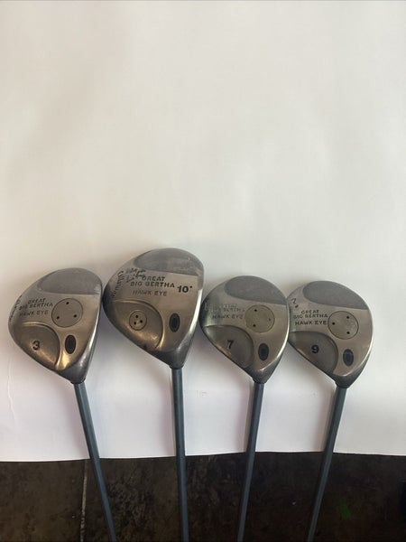 Callaway Great Big Bertha Hawkeye Woods Set 1-3-7-9 With Ladies Graphite Shafts