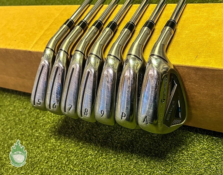 Used TaylorMade Sim 2 Max Irons 5-PW/AW KBS Max 85g Regular Steel Golf Set