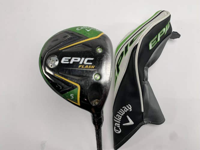 Callaway EPIC Flash 5 Fairway Wood 18* HZRDUS Smoke 6.0 Black 70g Stiff RH HC