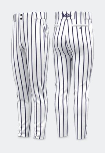 Victus Pinstripe Game Pants, Youth Medium, White/Navy (New)