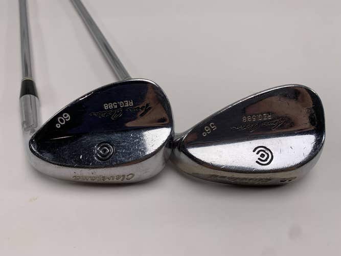 Cleveland 588 Chrome Wedge Set 56* 60* Wedge Steel Mens RH