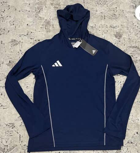 Adidas Men's Small Navy Blue Hooded Long Sleeve Utility Shirt(New)