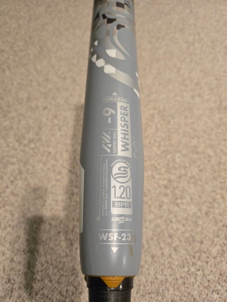 2023 DeMarini Whisper Composite Bat (-9) 23 oz 32" (Used)