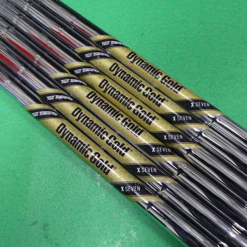 True Temper Dynamic Gold X Seven .355 Extra Stiff Pulled Iron Shafts SET OF 6