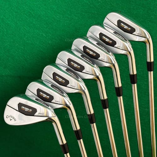 Callaway Rogue ST Pro 4-PW Iron Set Project X Rifle 105G 6.0 Tour Flighted Stiff