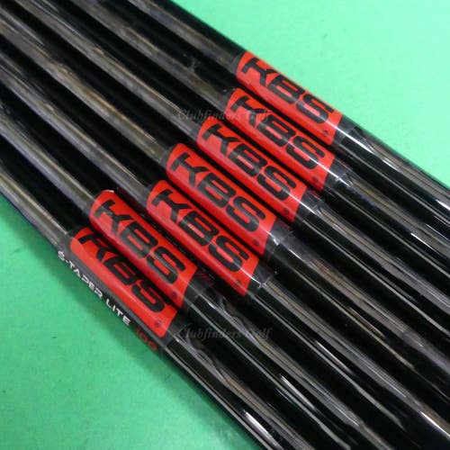 KBS $-Taper Lite 100 Black Gloss .355 Stiff Pulled Steel Iron Shafts SET OF 7