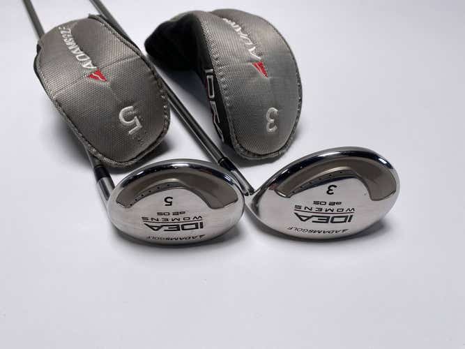 Adams Idea A2 OS 3 & 5 Fairway Wood Set 15* 18* Aldila Idea Womens 55g RH HC