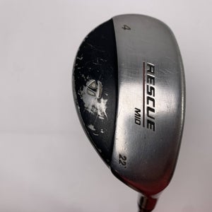 TaylorMade Rescue Mid 4 Hybrid 22* Ultralite Stiff Graphite Mens RH Midsize Grip