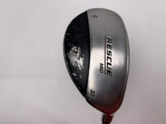 TaylorMade Rescue Mid 4 Hybrid 22* Ultralite Stiff Graphite Mens RH Midsize Grip