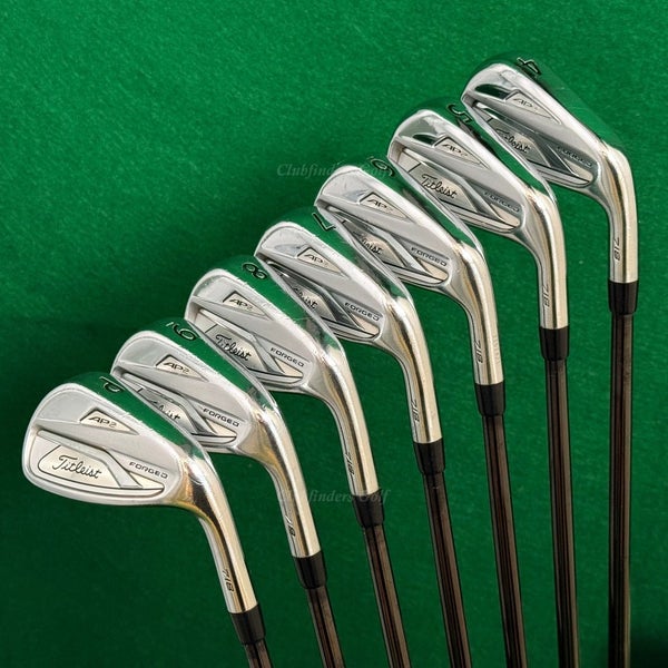 Titleist AP2 718 Forged 4-PW Iron Set KBS $-Taper Black PVD Steel Stiff *Read*
