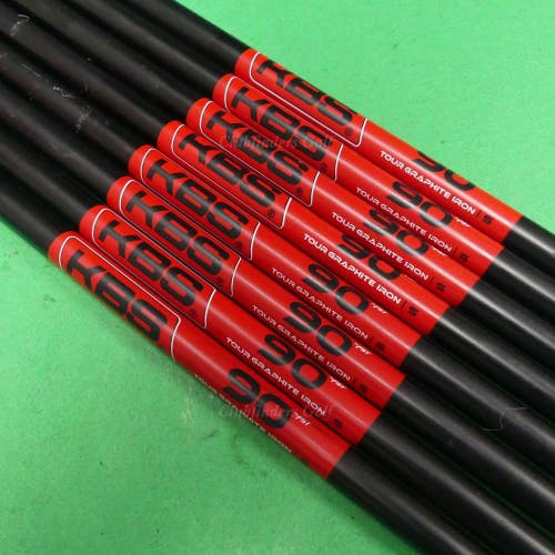 KBS Tour Graphite Iron 90 .370 Stiff Pulled Graphite Shafts SET OF 8