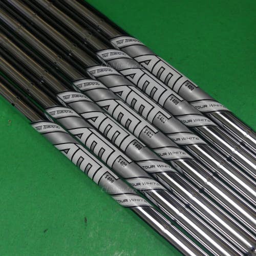 True Temper AMT Tour White S300 .335 Stiff Flex Steel Iron Shafts SET OF 7