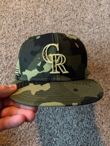 Green Men's 7 1/8 New Era 59 Fifty Hat (Used)